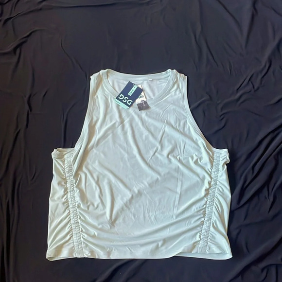 DSG Tops - DSG women's XL cinch tank pale sea glass workout tank NWT
